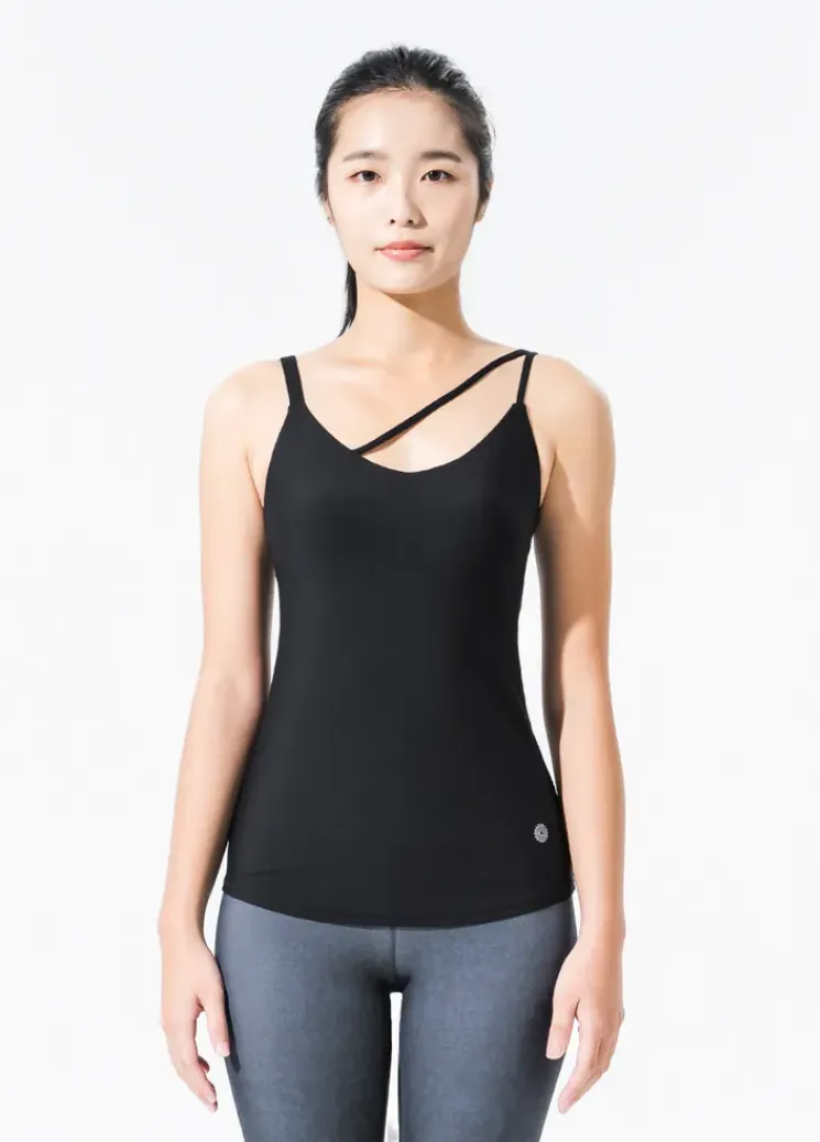 easyoga LA-VEDA  Asymmetric Tank  - L1 Black