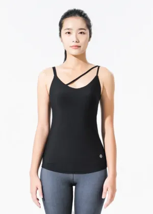 easyoga LA-VEDA  Asymmetric Tank  - L1 Black