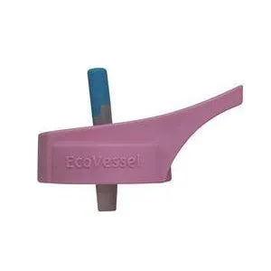 EcoVessel Replacement Top with Straw - Pink with Aqua Spout