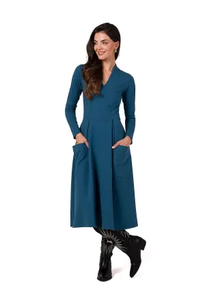 Elegant Draped A-Line Dress