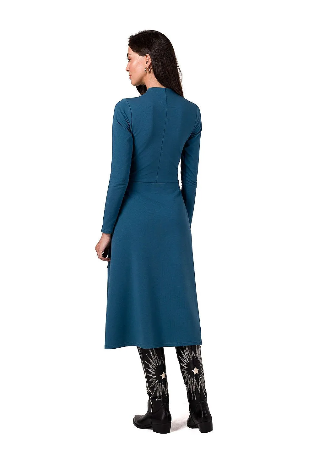 Elegant Draped A-Line Dress