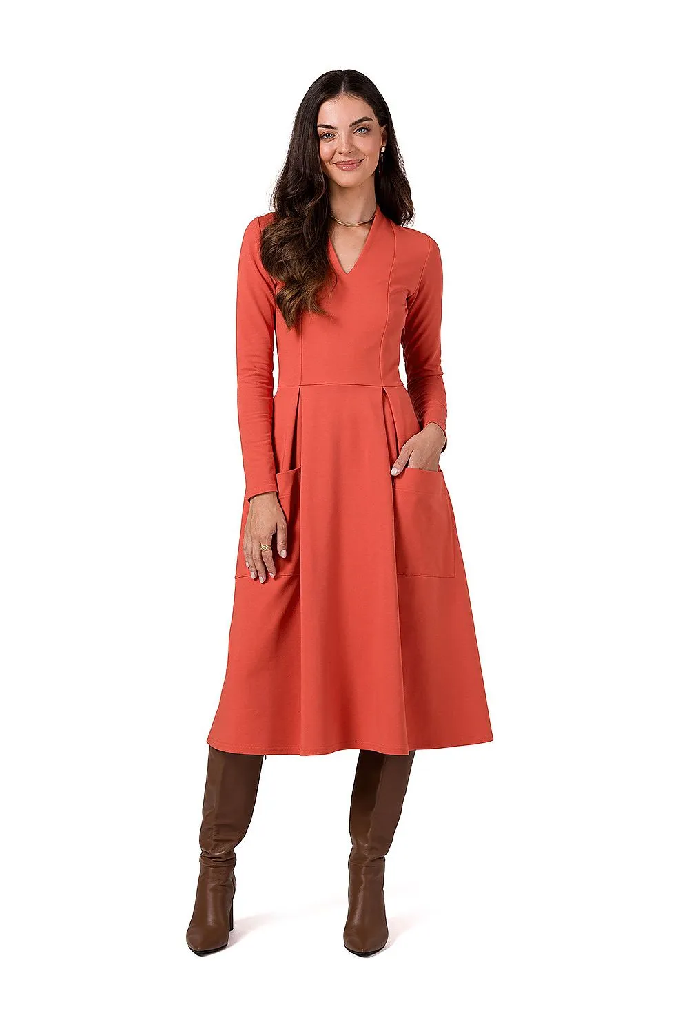 Elegant Draped A-Line Dress
