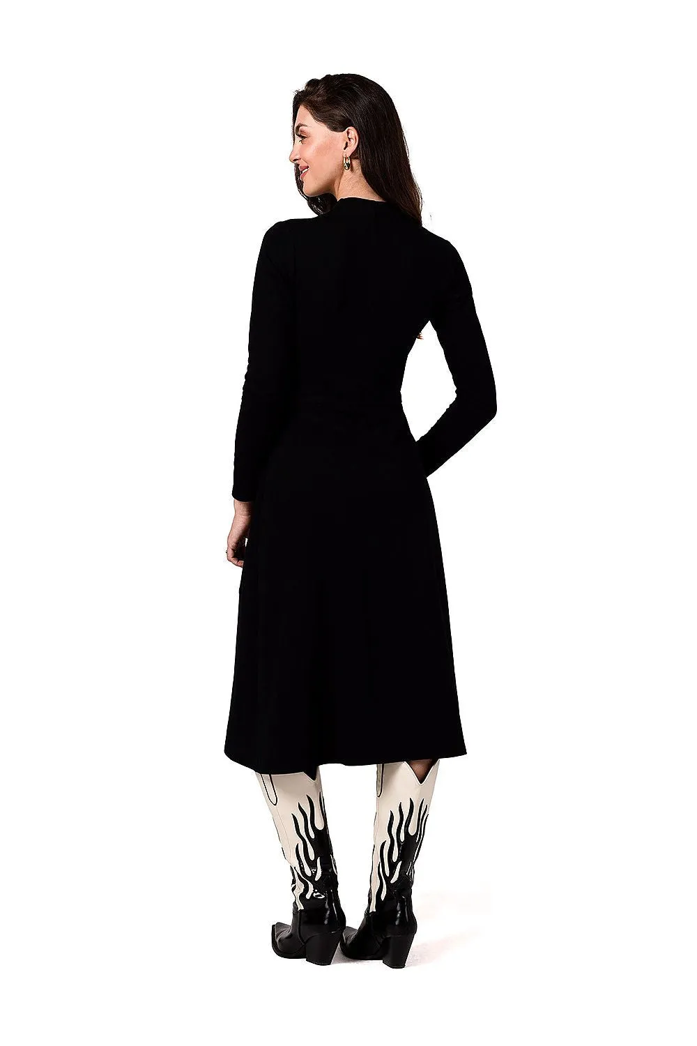 Elegant Draped A-Line Dress