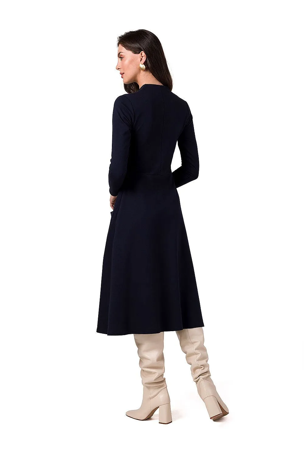 Elegant Draped A-Line Dress