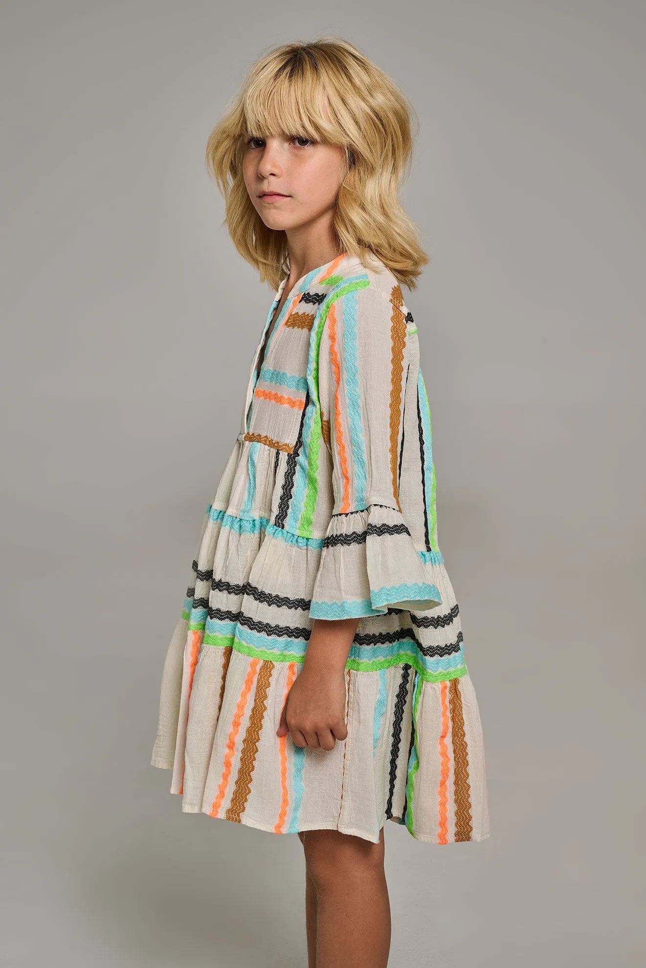 ELLA MINI - OFFWHITE WITH COLORED JACQUARD