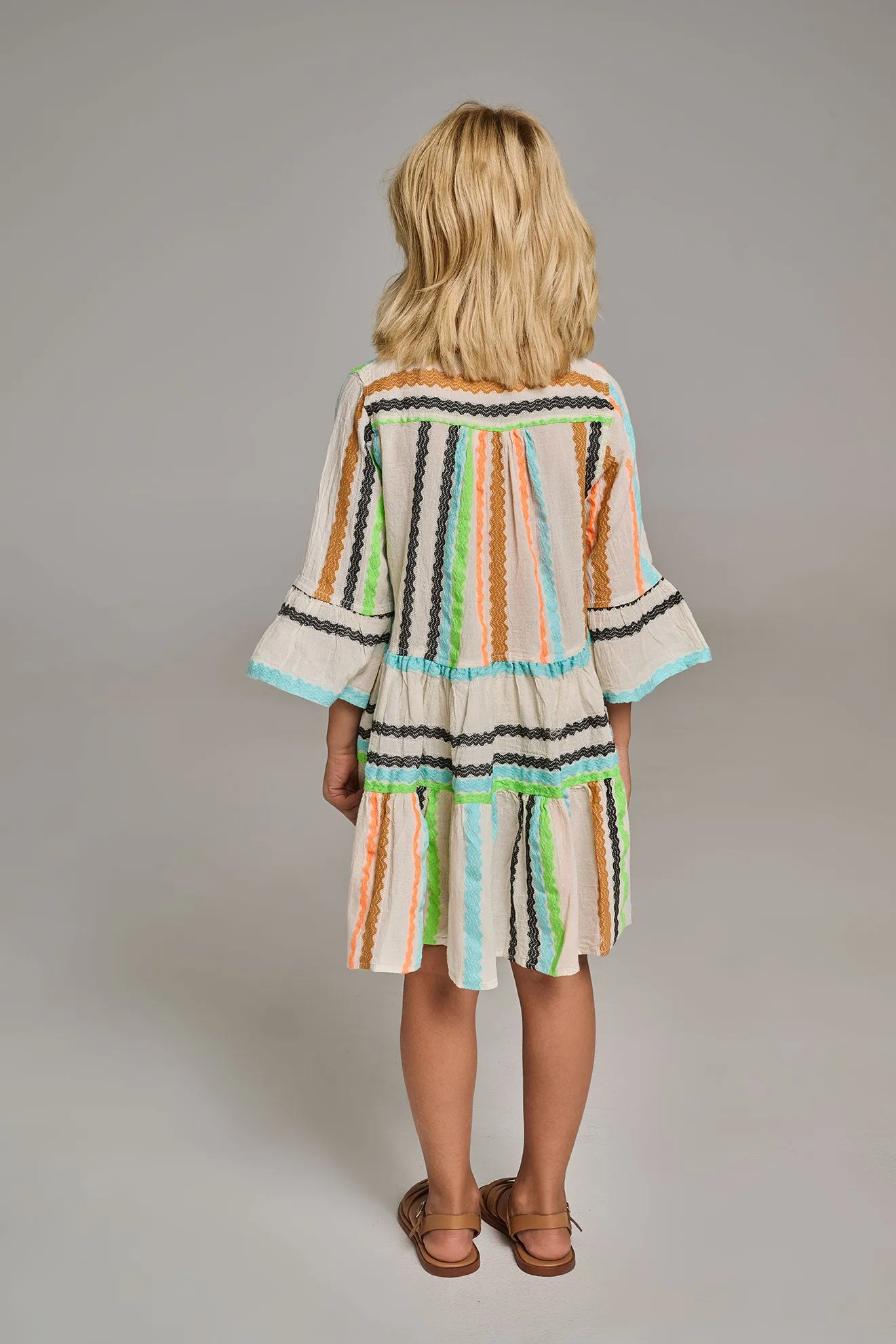 ELLA MINI - OFFWHITE WITH COLORED JACQUARD