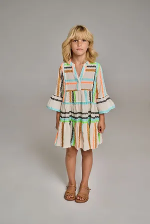 ELLA MINI - OFFWHITE WITH COLORED JACQUARD