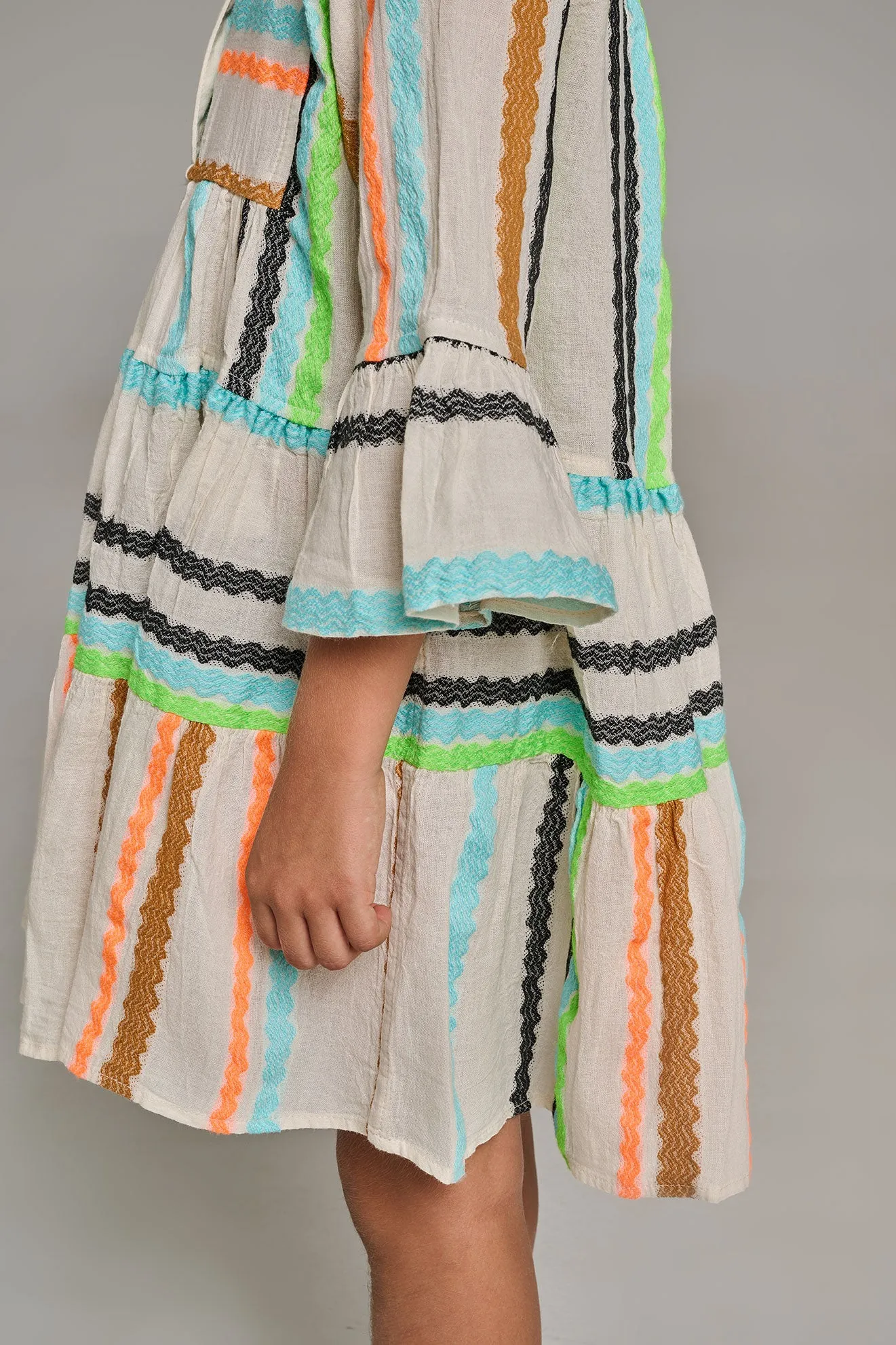 ELLA MINI - OFFWHITE WITH COLORED JACQUARD