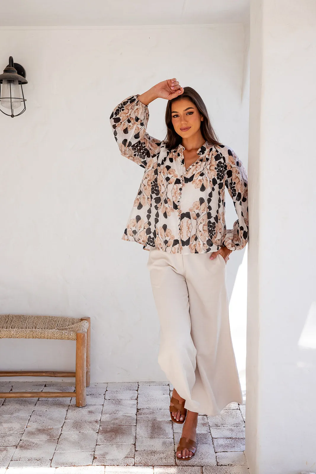 Eloise Button Up - Caramel
