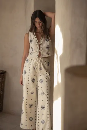 Embroidered Vest & Pant Set
