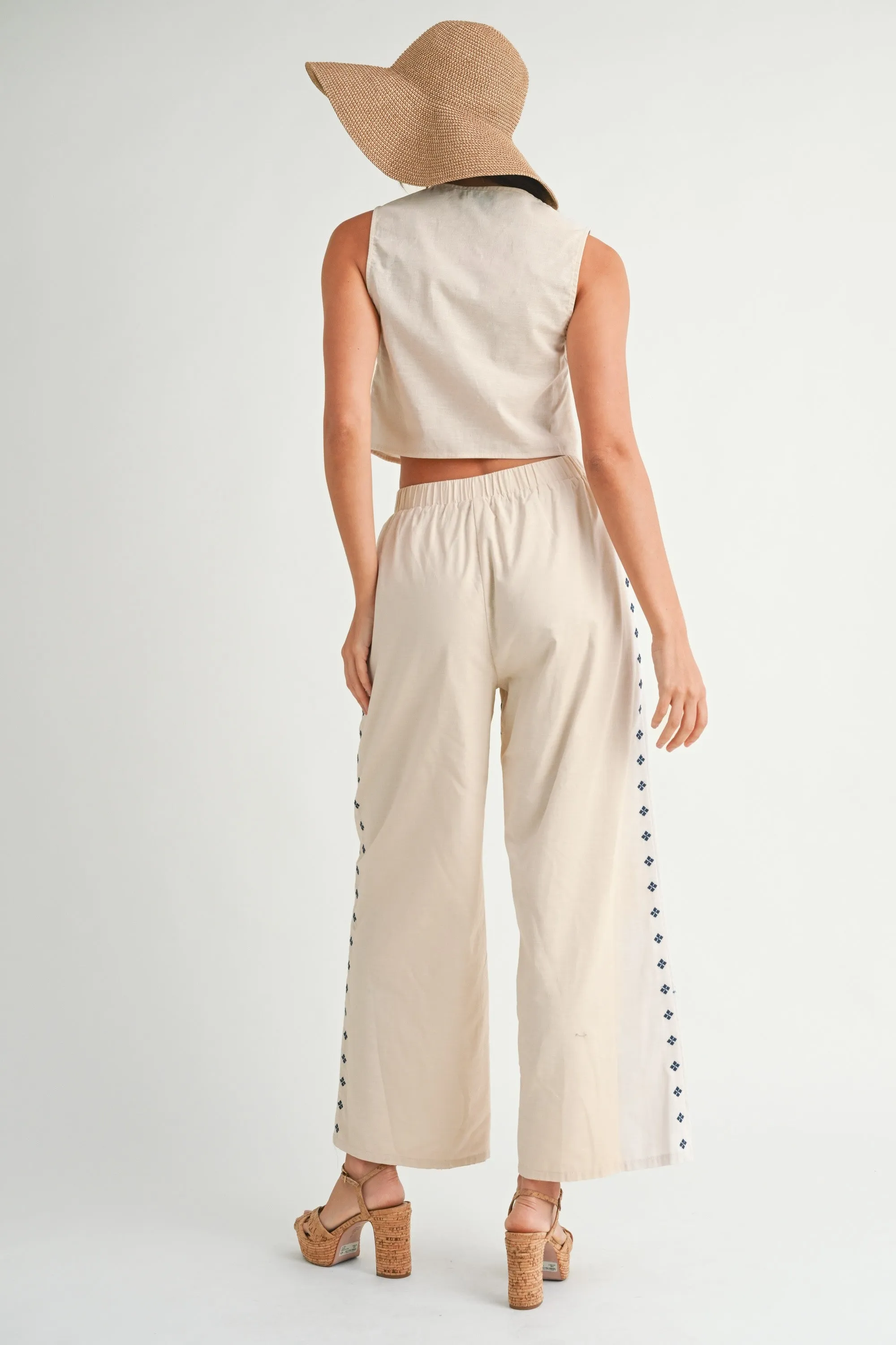 Embroidered Vest & Pant Set