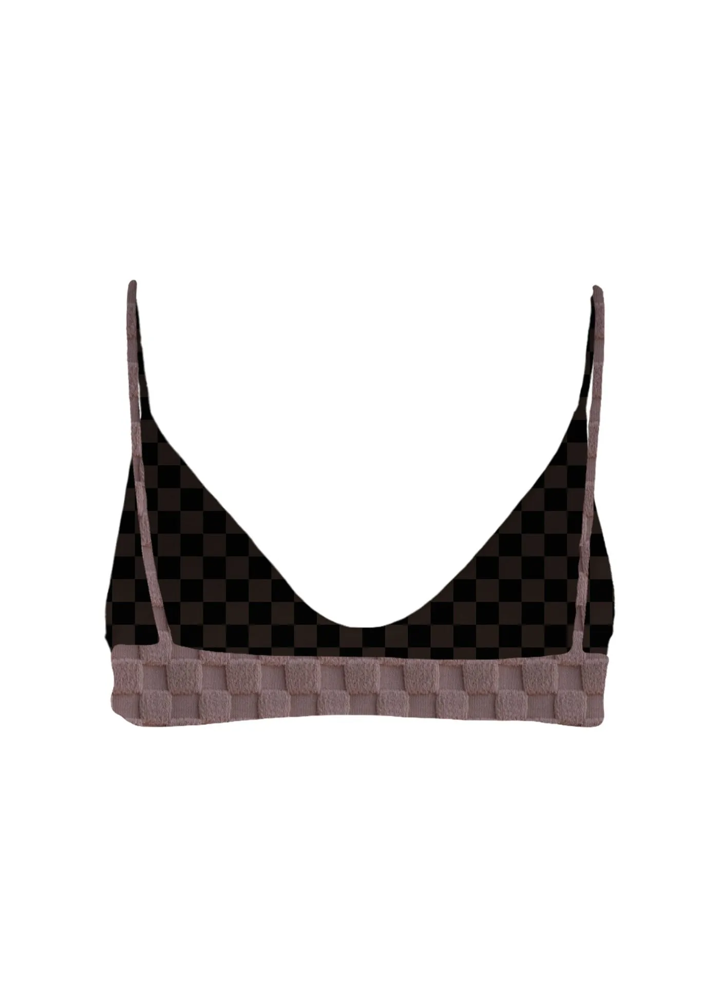 Everyday Top Mocha Terry Check