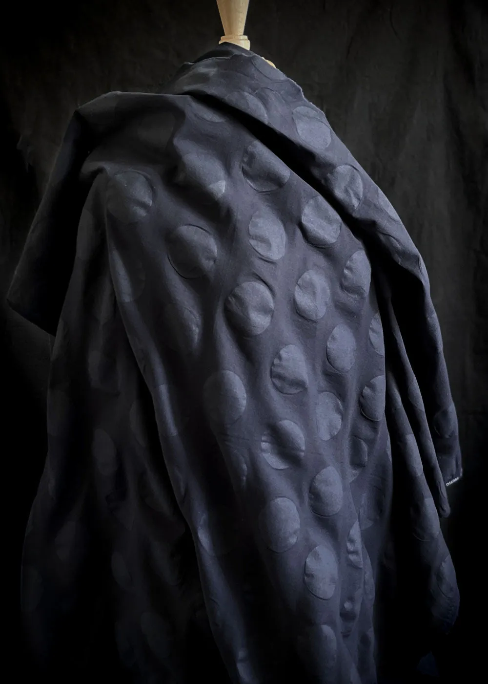 Everything Spot Mid Blue, Japanese Cotton Linen Fabric