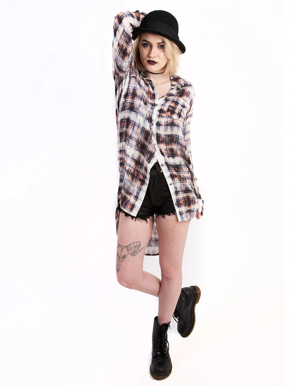 Evil Twin Faded Glory Longline Shirt Dress