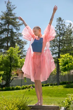 Extravagant Pink Tulle Tunic Dress