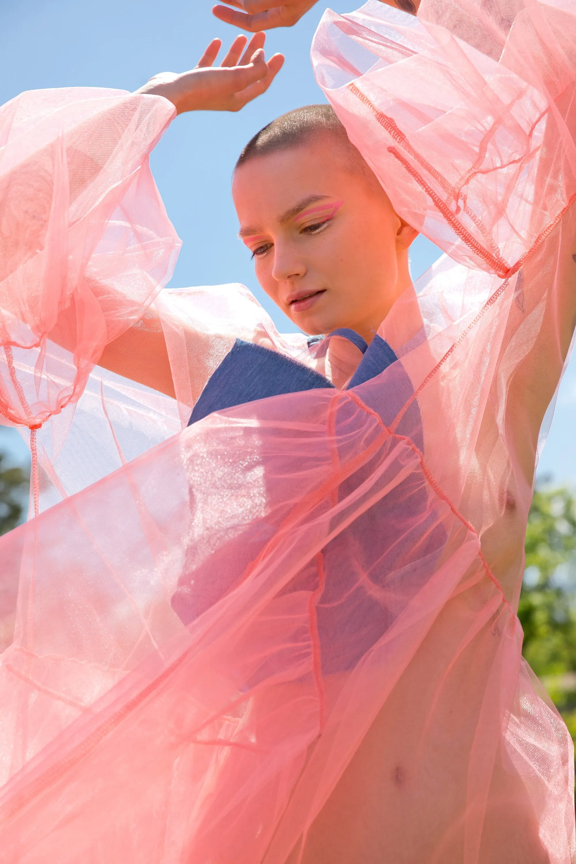 Extravagant Pink Tulle Tunic Dress