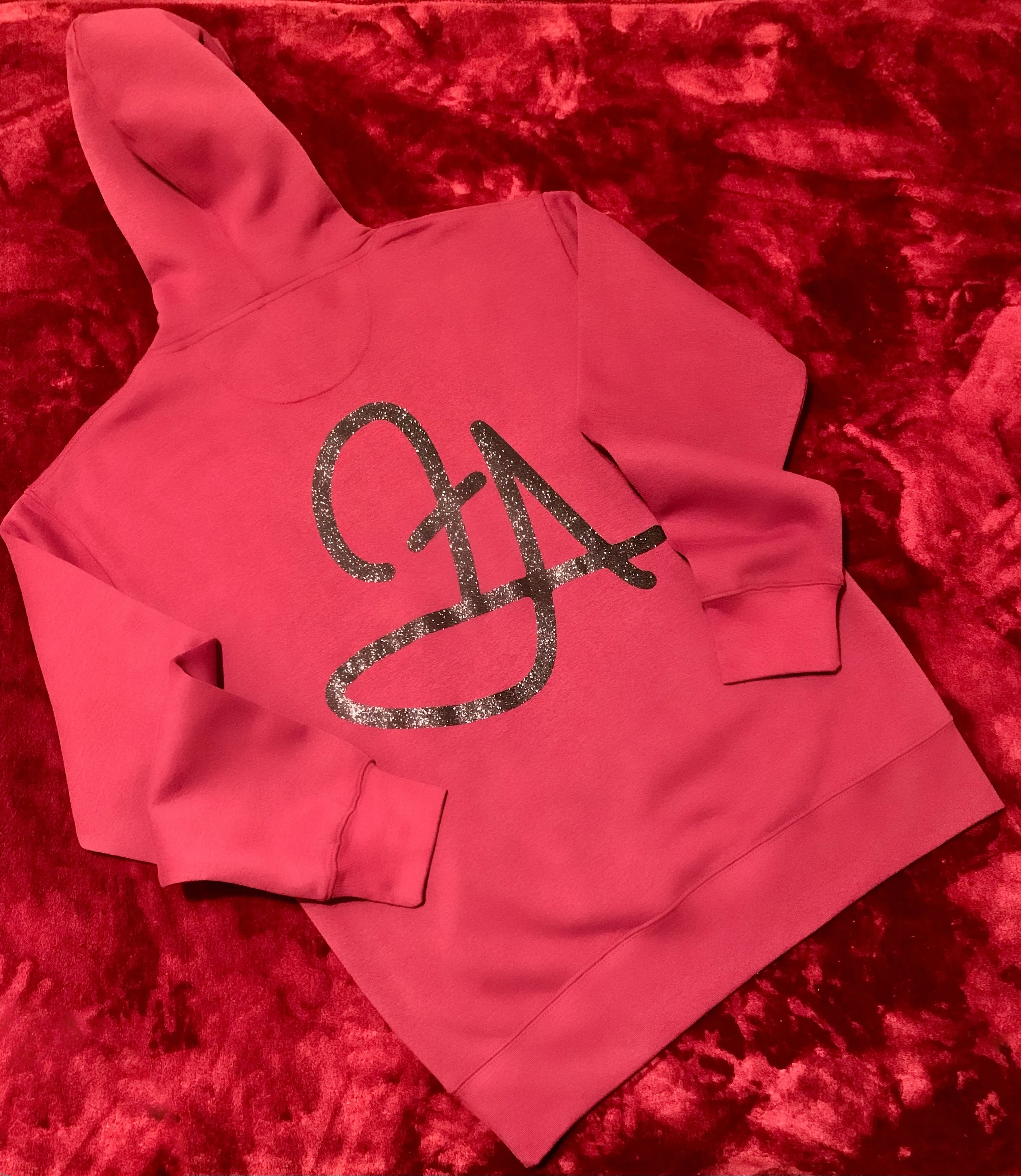 Fallon Aurielle & F.A. Unisex Signature Detroit Rep Yo Set Jogging Set (Burgundy & Black Sparkle)