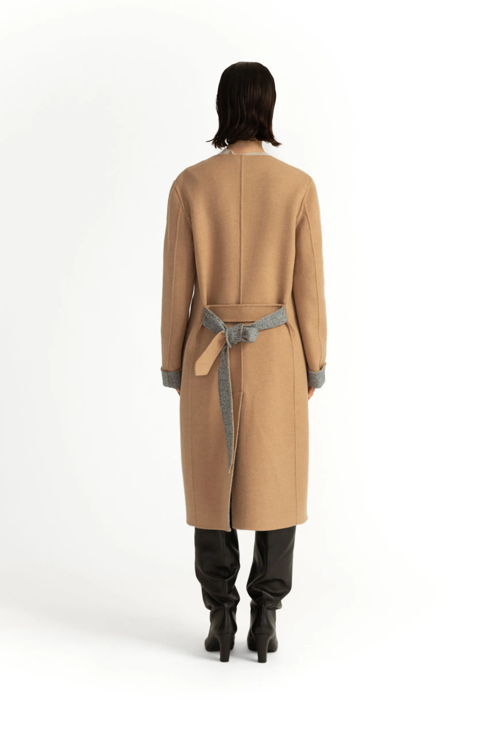 Falun Jacket - Double-sided light coat in camel