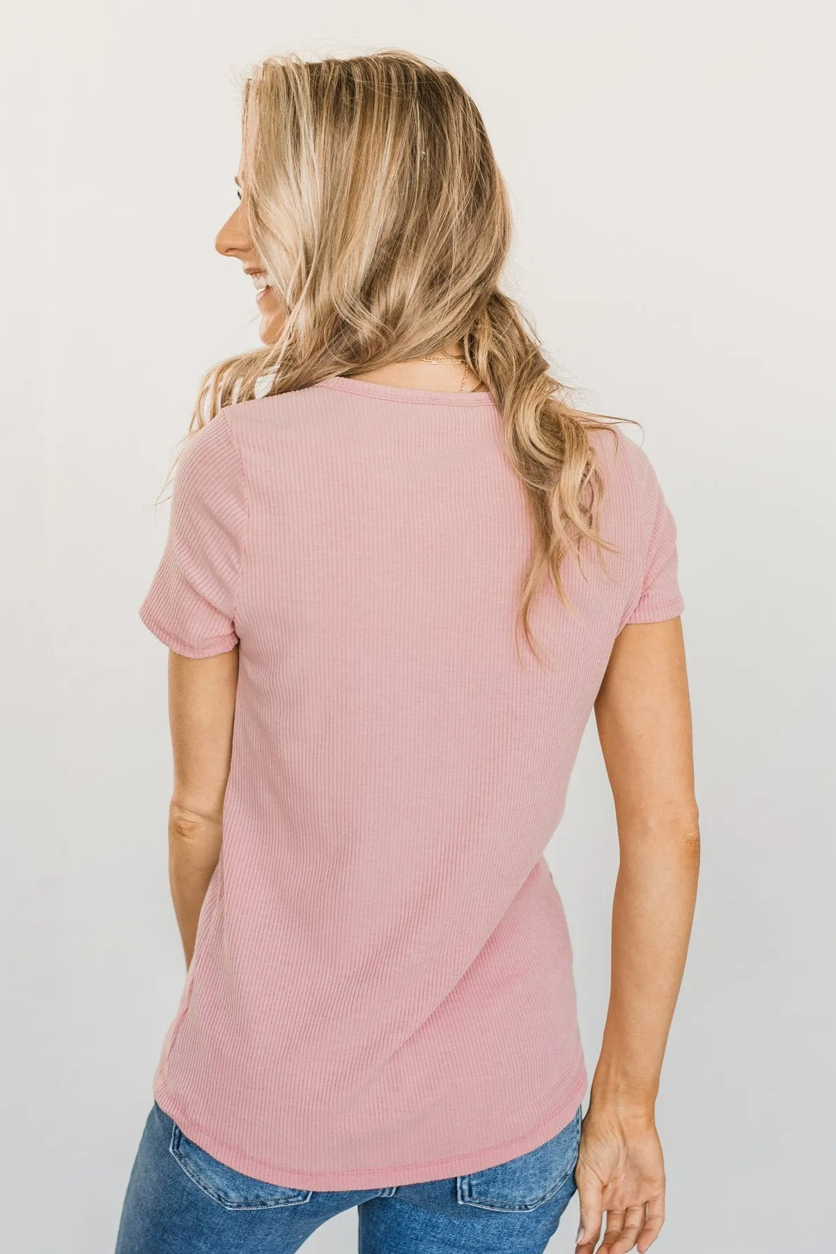 Feeling Spectacular Cut Out Top- Dusty Pink
