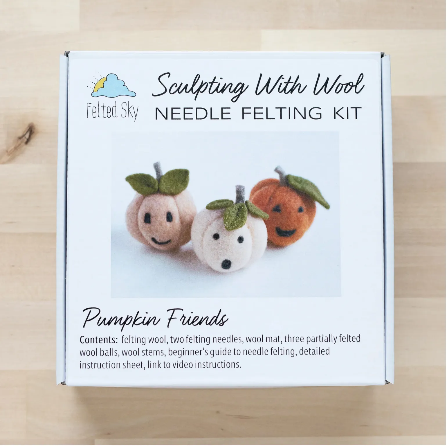 Felted Sky Needle Felting Kit : Pumpkin Friends