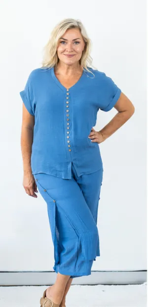 Fiona button front Top