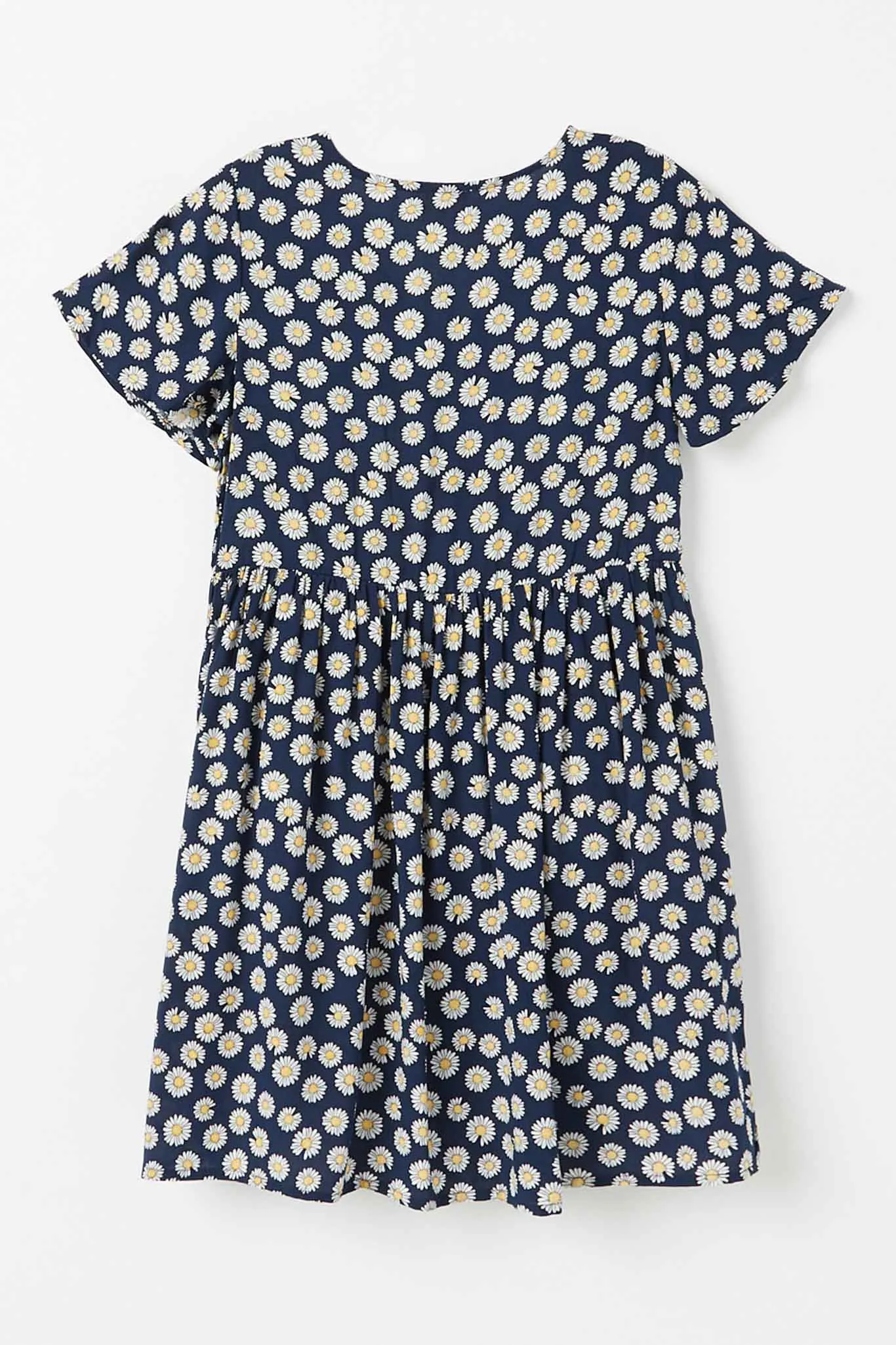 Floral Flutter Sleeve V Neck Dress