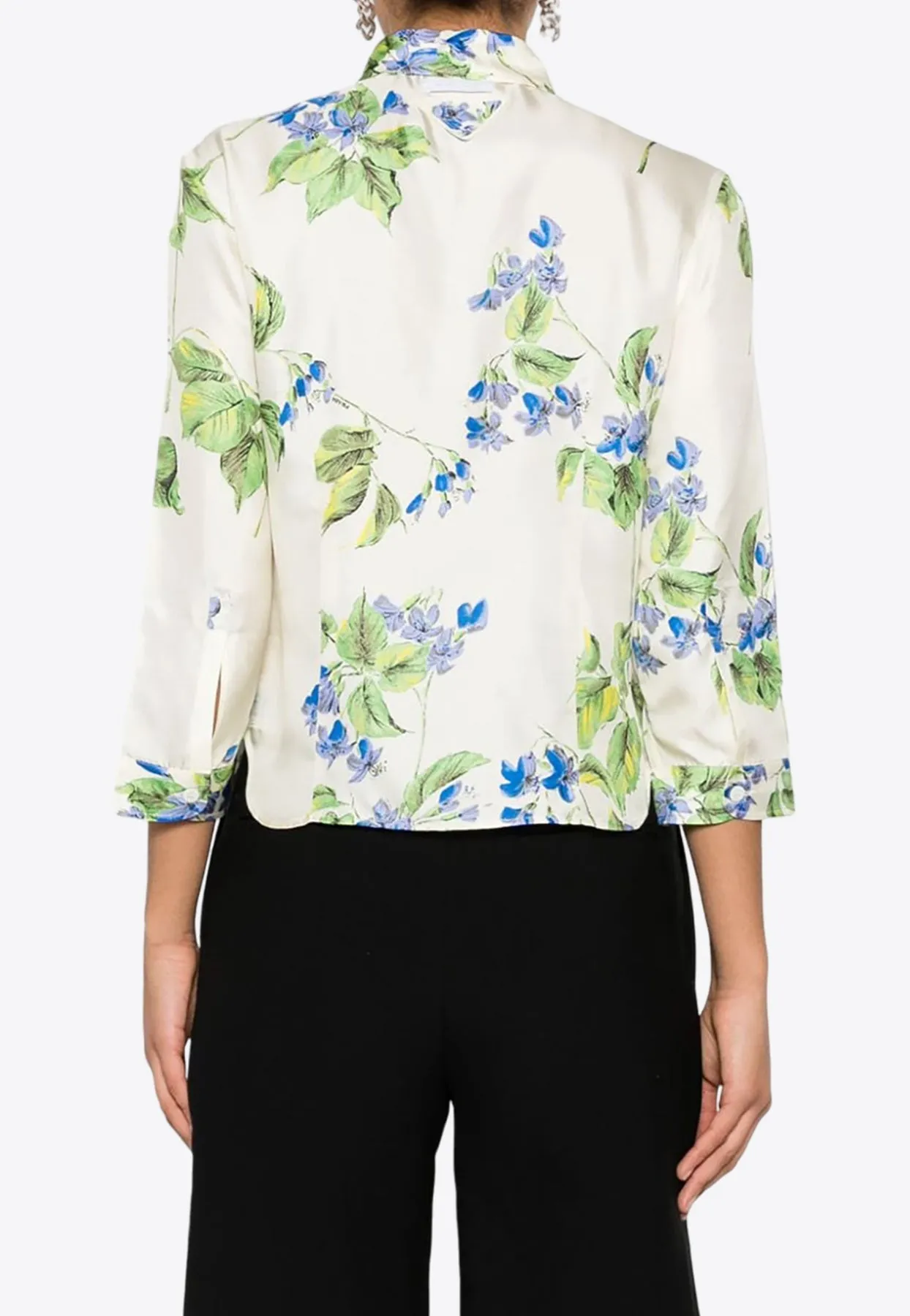 Floral Print Silk Shirt