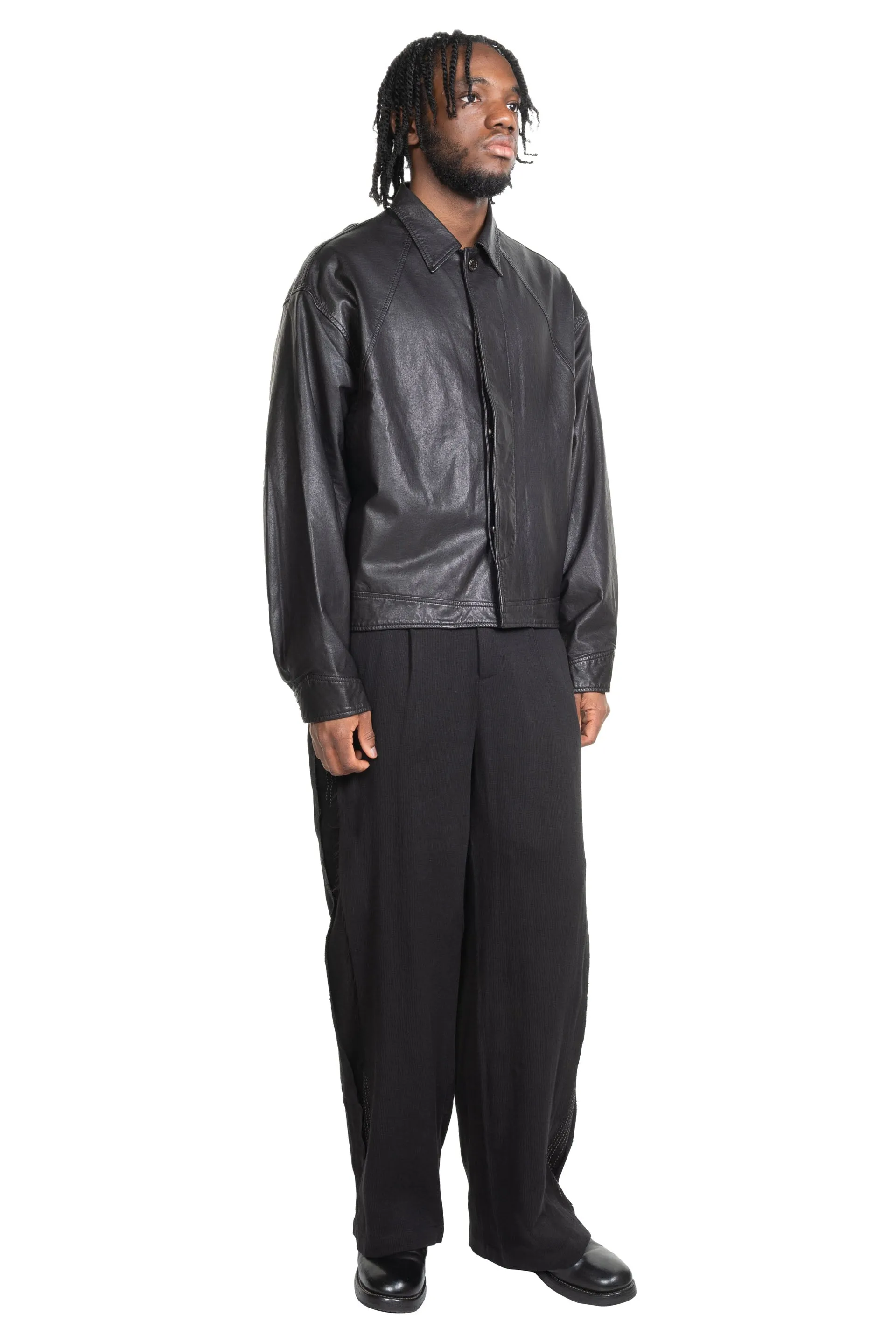 FM E Cropped Jacket Washed Lambskin
