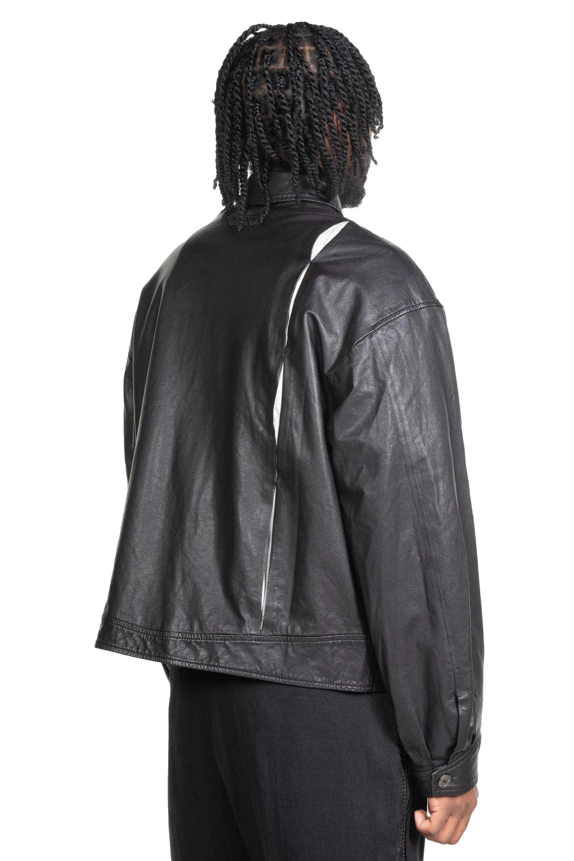 FM E Cropped Jacket Washed Lambskin