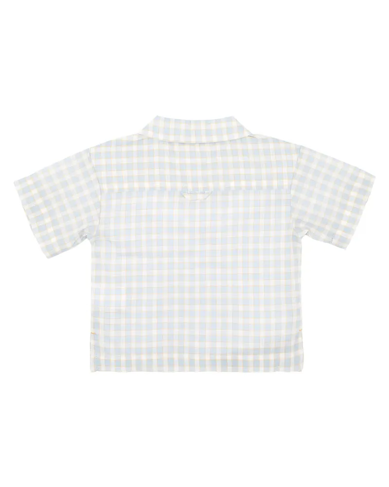 FOX & FINCH PUFFIN CHECK SHIRT 3-7YRS