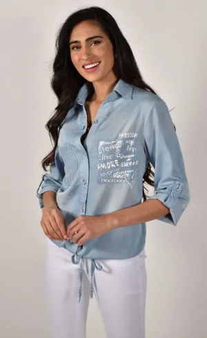 Frank Lyman Blue Amore Shirt