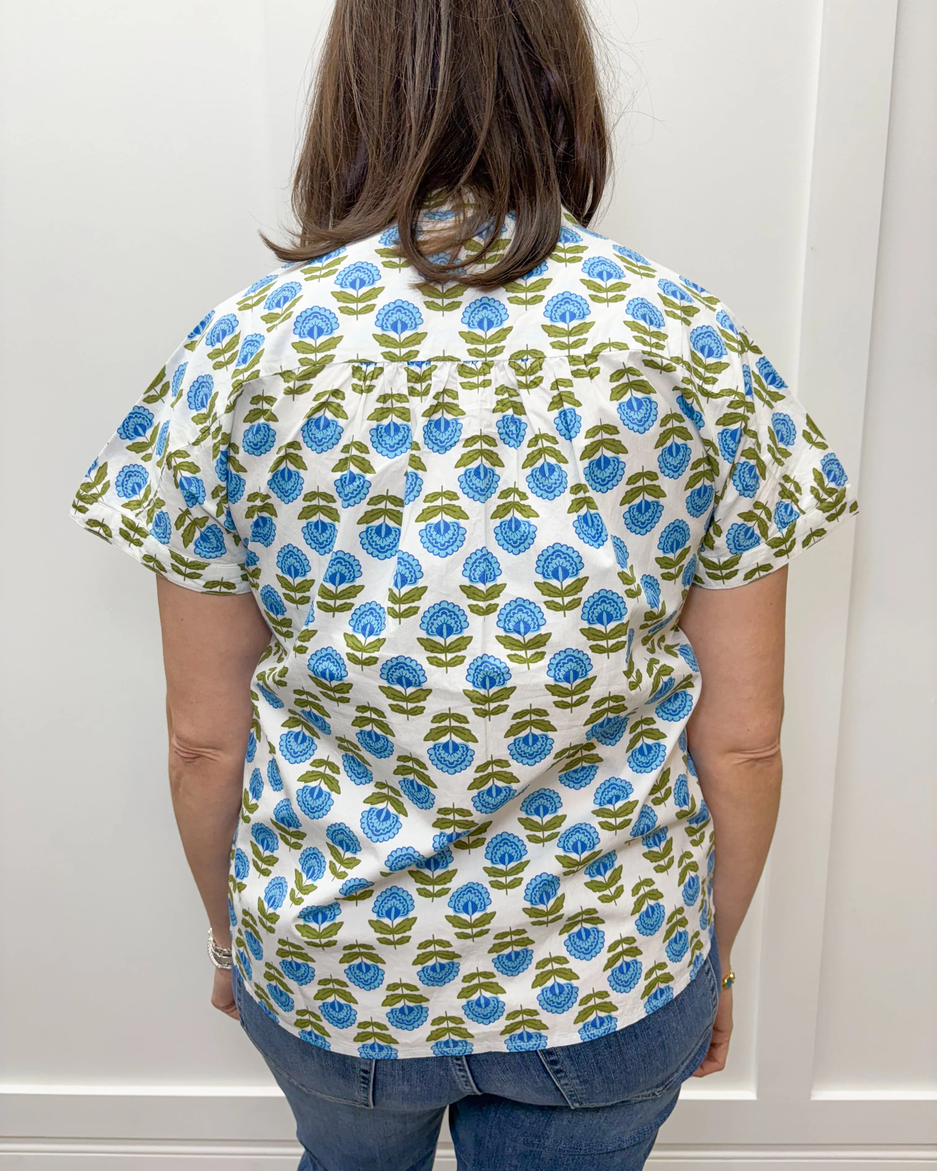 Grace Shirt - Liv Blue Motif