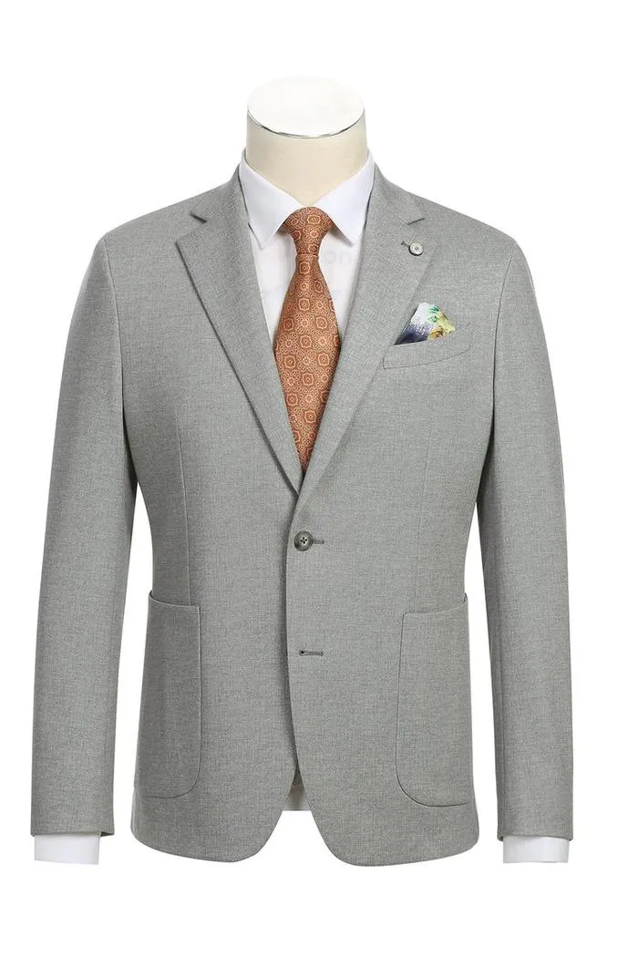 Grey Textured Sports Jacket