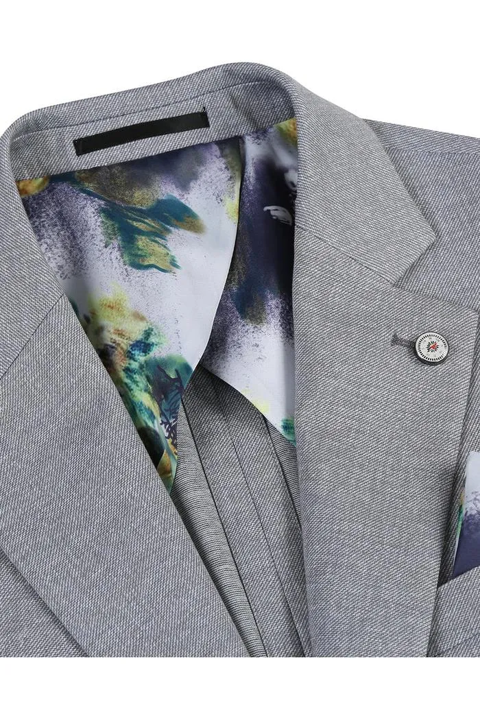 Grey Textured Sports Jacket