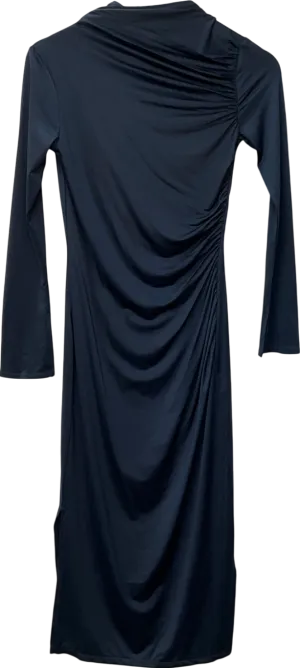 H&M Blue Draped Jersey Dress UK S