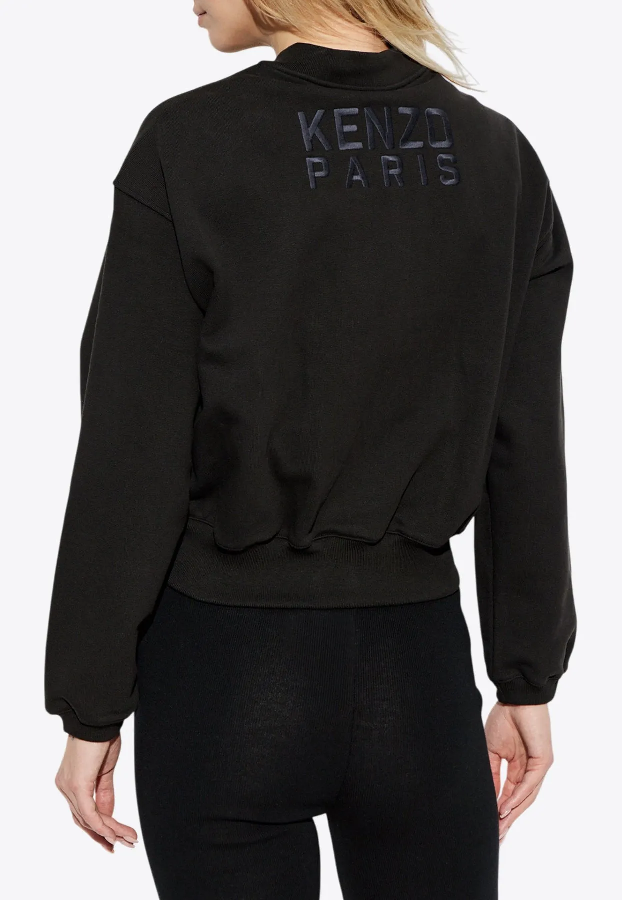 Happy Tiger Cropped Bomber Jacket