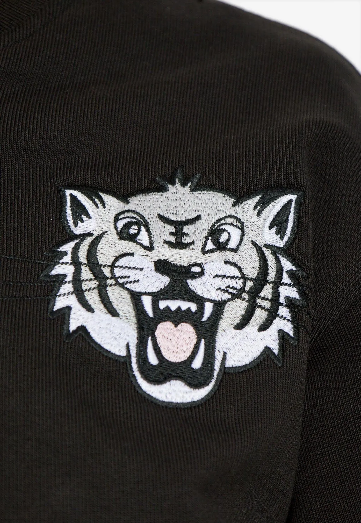 Happy Tiger Cropped Bomber Jacket