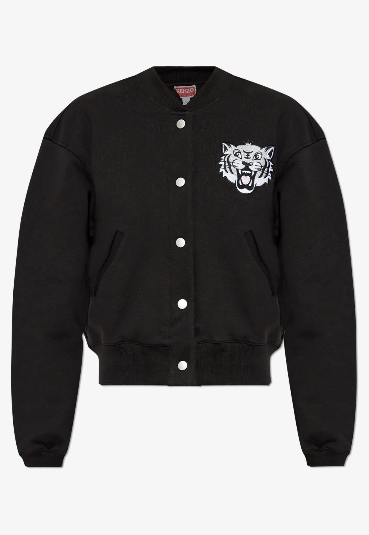 Happy Tiger Cropped Bomber Jacket