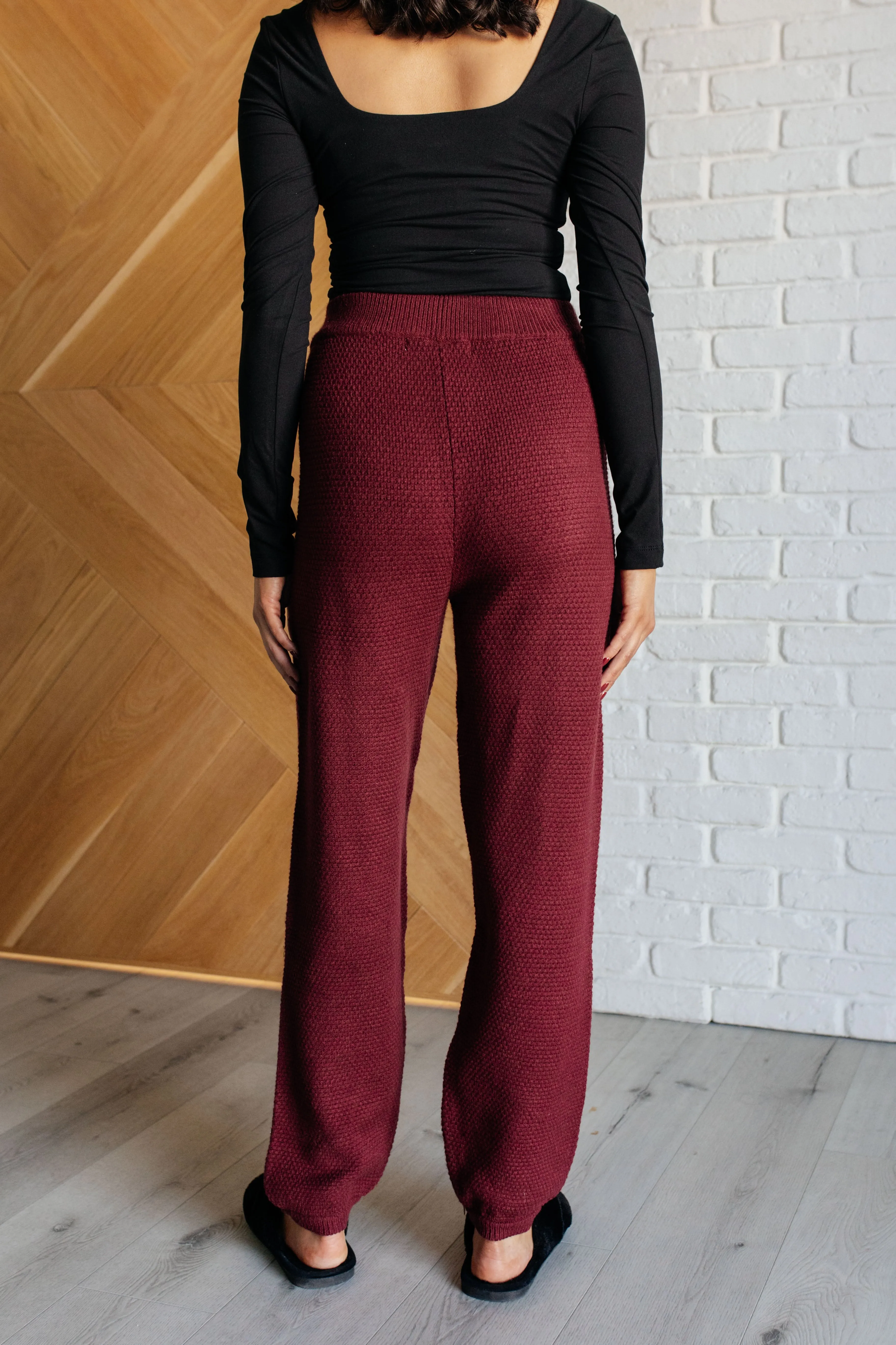 Hazel Blues® |  Simple Solution Knit Set in Wine