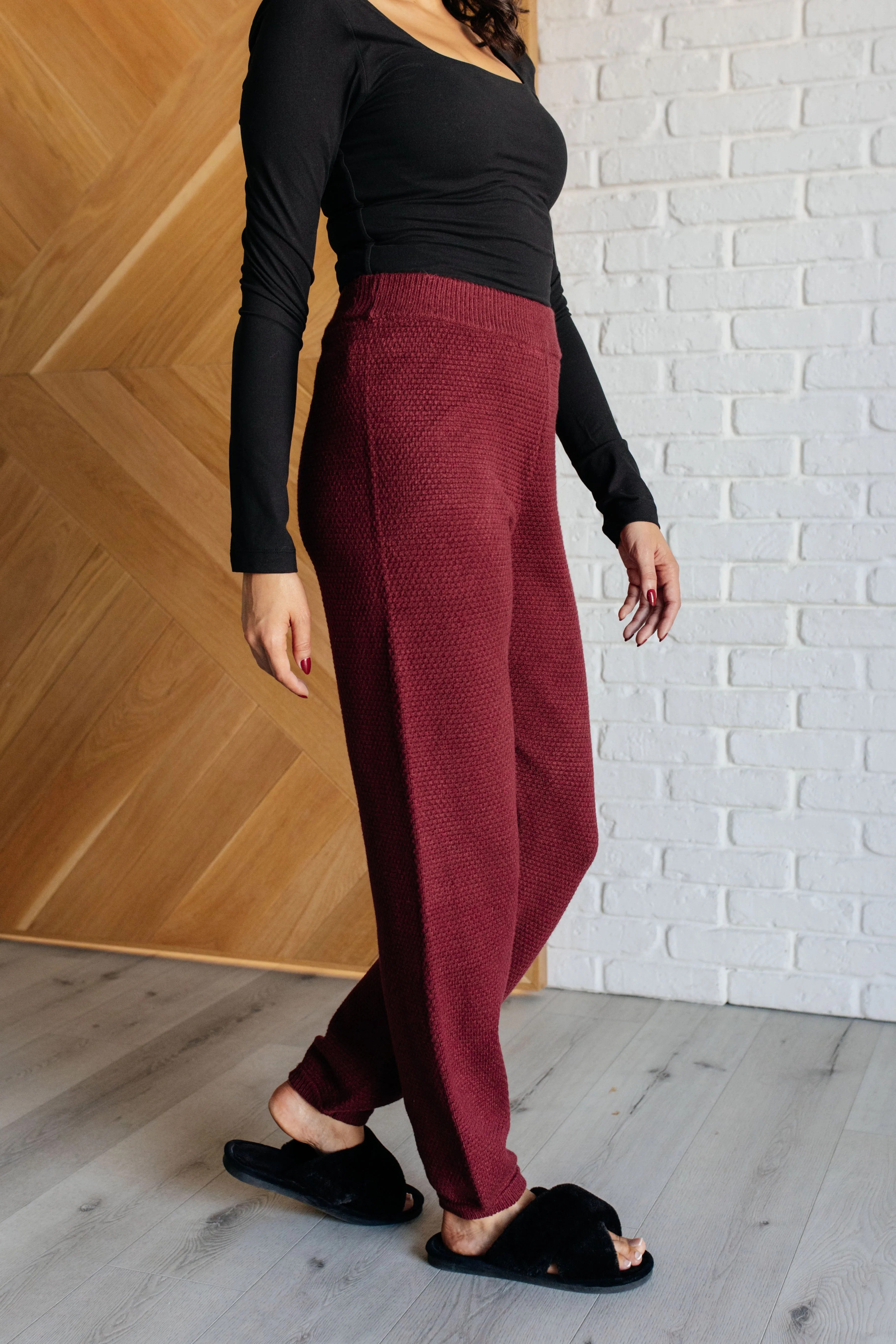 Hazel Blues® |  Simple Solution Knit Set in Wine