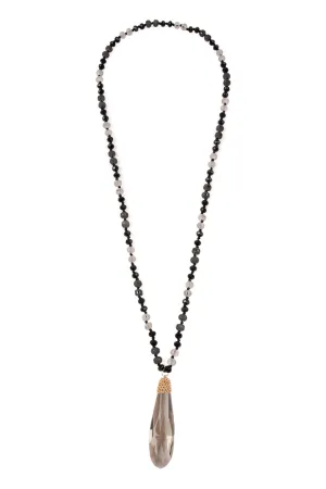 HDN2241 - TEARDROP GLASS RONDELLE BEAD NECKLACE