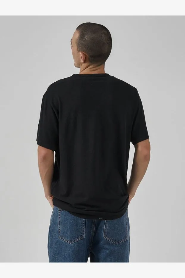 HEMP THRILLS EMBRO LIGHTWEIGHT MERCH FIT TEE - BLACK