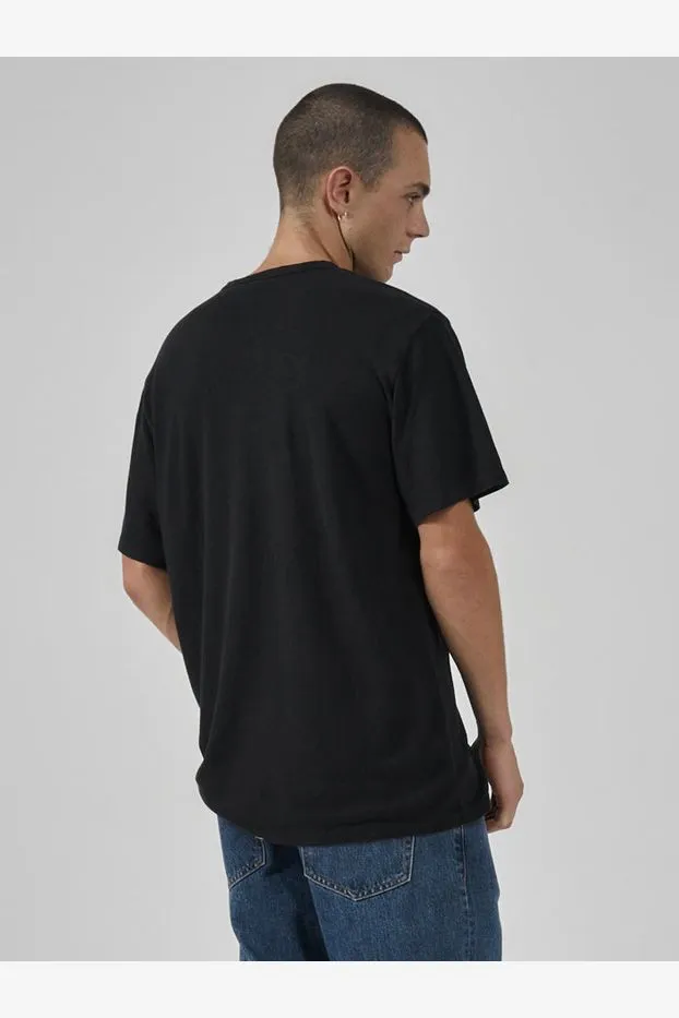 HEMP THRILLS EMBRO LIGHTWEIGHT MERCH FIT TEE - BLACK
