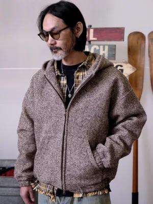 Herringbone Hooded Jacket