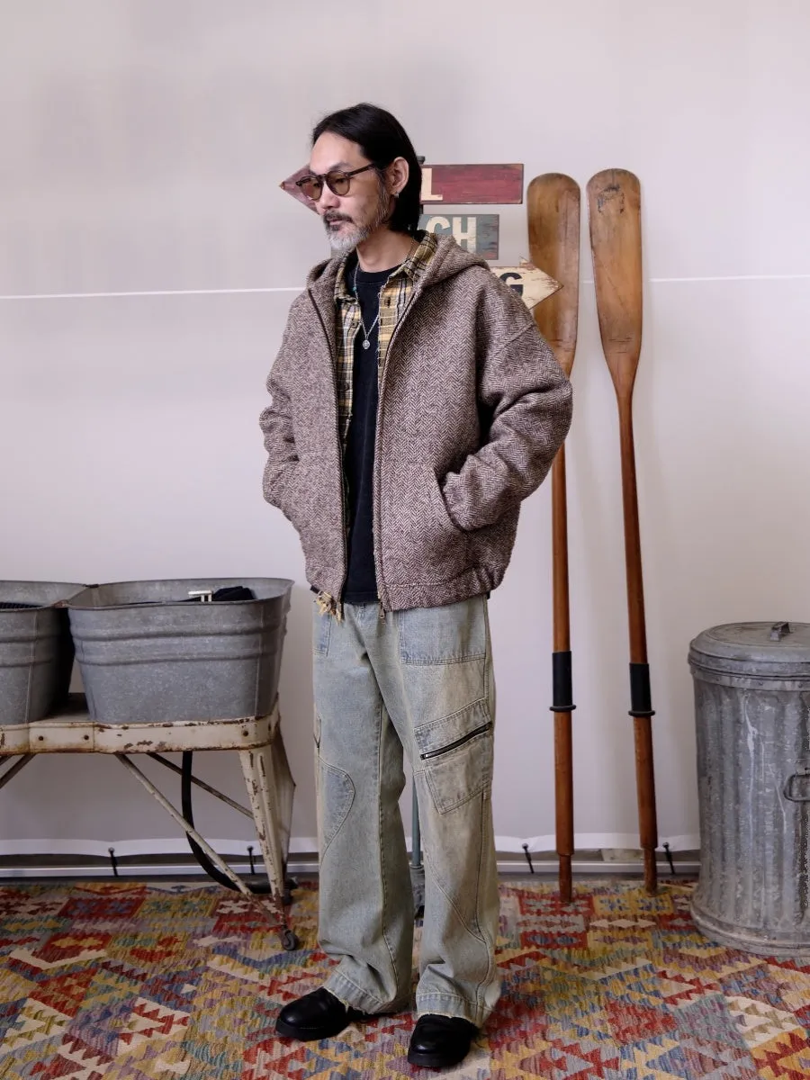 Herringbone Hooded Jacket