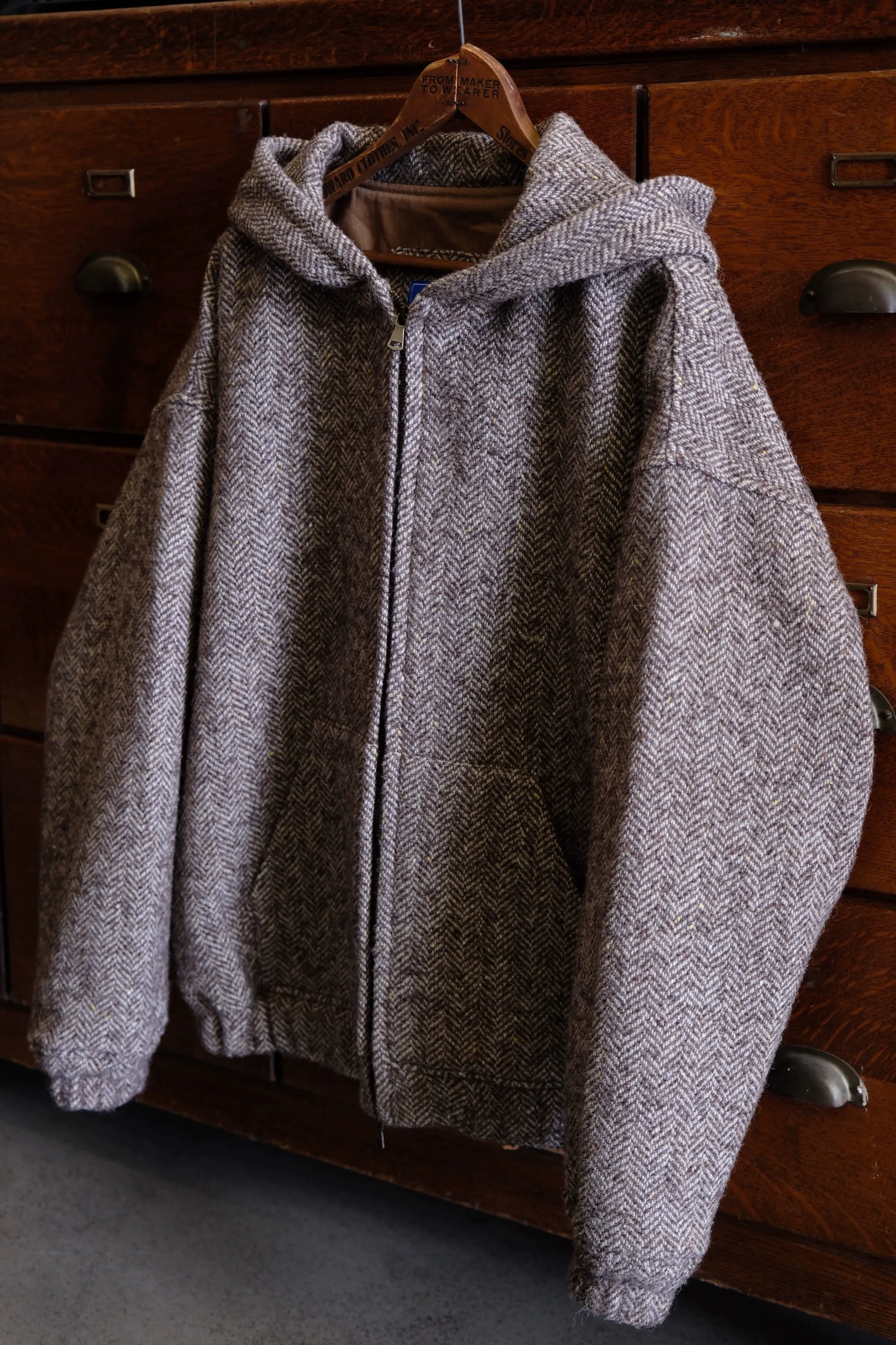 Herringbone Hooded Jacket