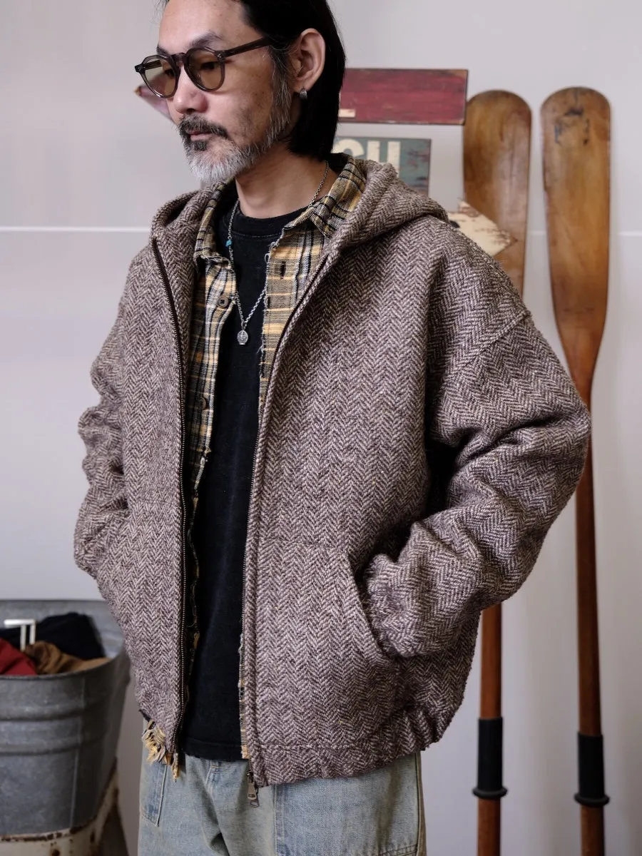 Herringbone Hooded Jacket