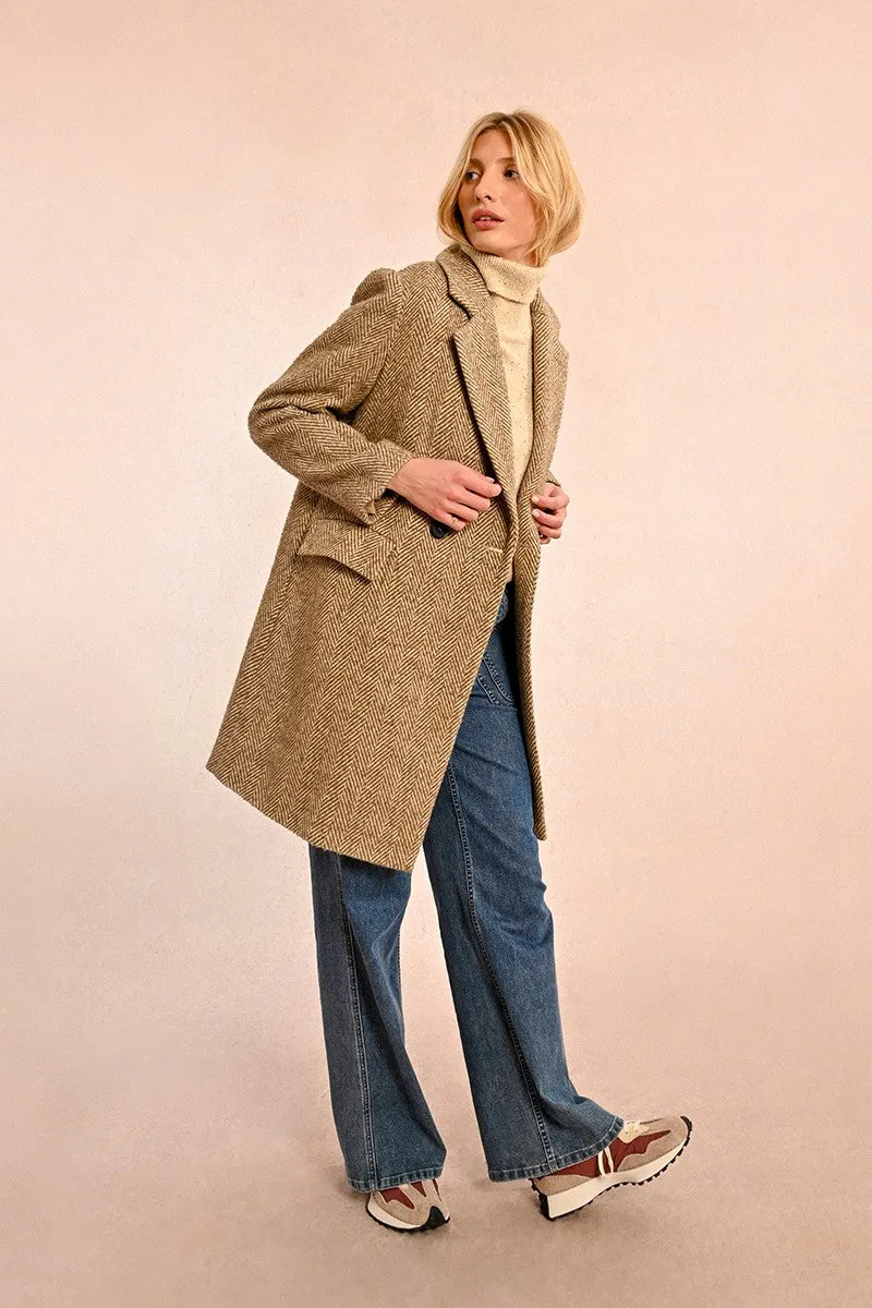HERRINGBONE OVERCOAT