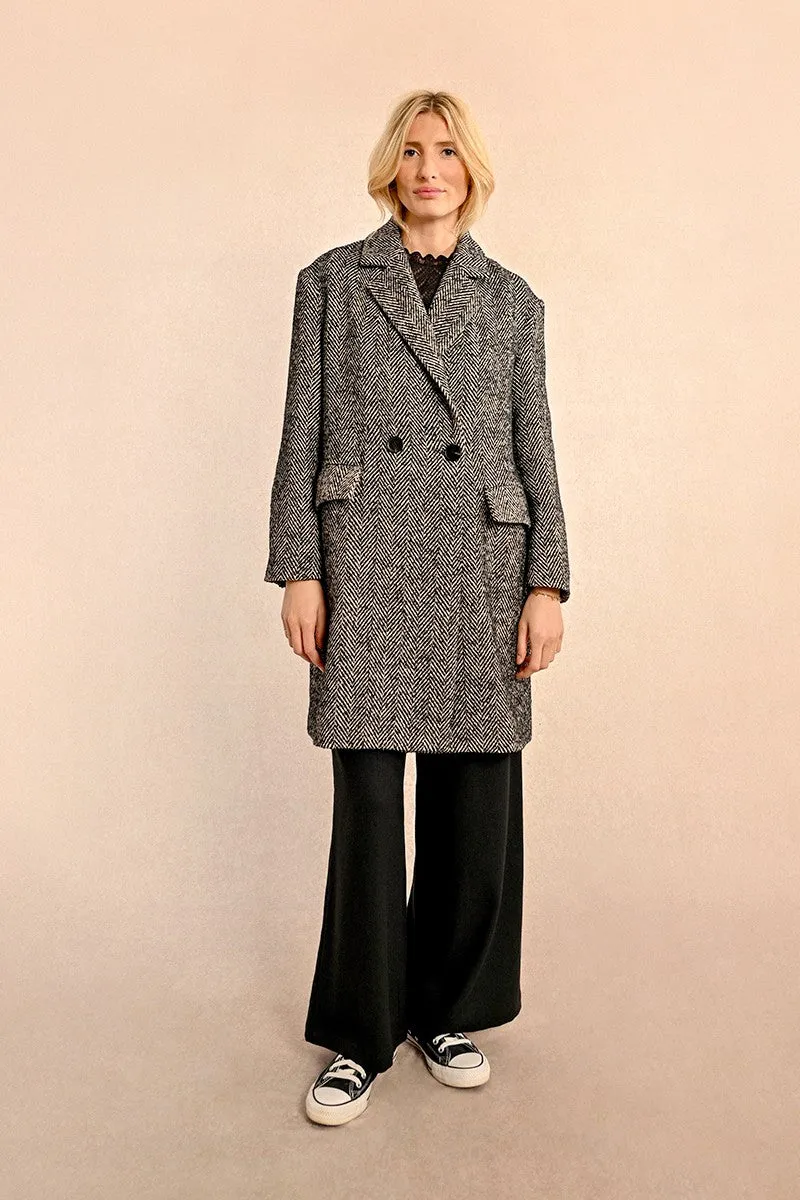 HERRINGBONE OVERCOAT