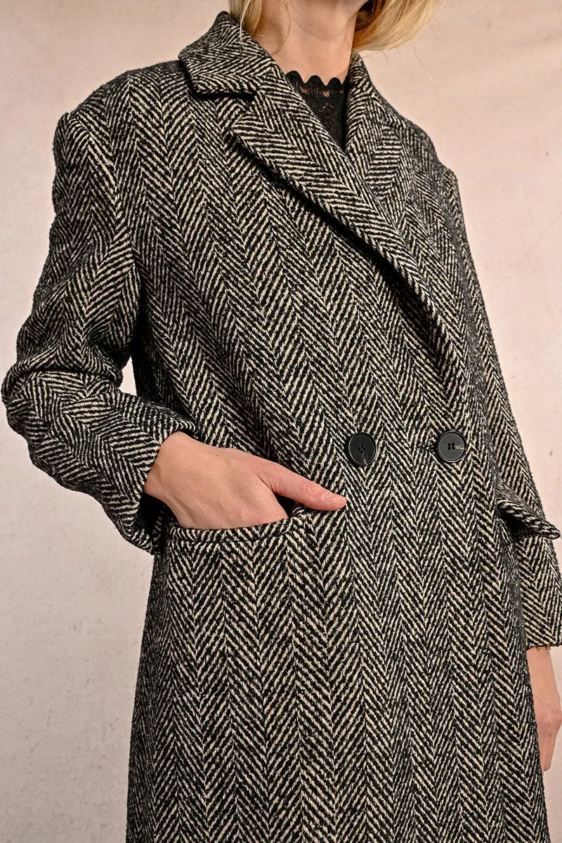 HERRINGBONE OVERCOAT
